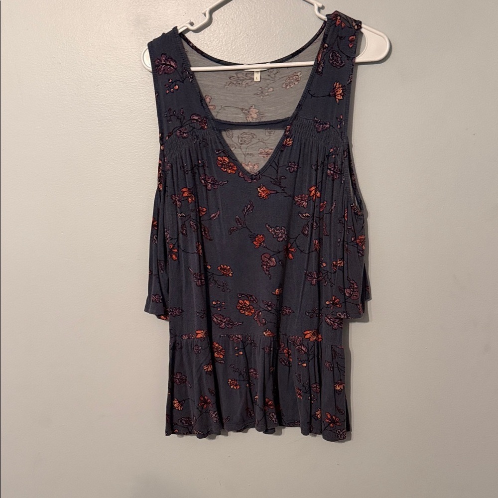 Maurices Floral Cold Shoulder Blouse